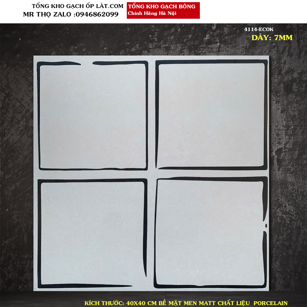 Gạch bông lát nền cổ điển 40x40 4114